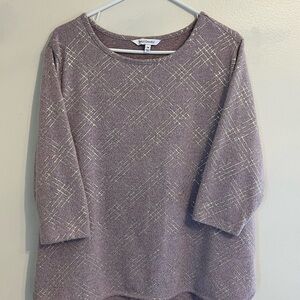 Dusty Pink Sweater with Gold Accents